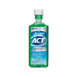 Act Anticavity Fluoride Mouthwash, Mint, Alcohol-Free, 18-Ounce Bottle (Pack of 2)