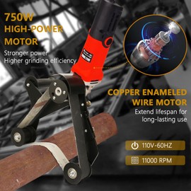 Rocsuk Belt Sander - Pipe Tube Polishing Sanding - Handheld Grinder Sander - Suitable for Polishing Various Circular Pipe Materials,Woodworking and Metal Rust Removal- (15pcs Sanding Belts).