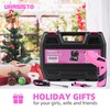 URASISTO 123 Piece Pink Household Tool Set with 3.6V USB