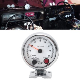 Tachometer, car tachometer with special installation instructions, speedometer indicator is illuminated to make reading in the dark easier