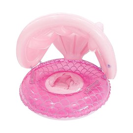 Children's Baby Float with Roof, Removable Sunshade, Sun Protection, Float Ring [Mermaid]