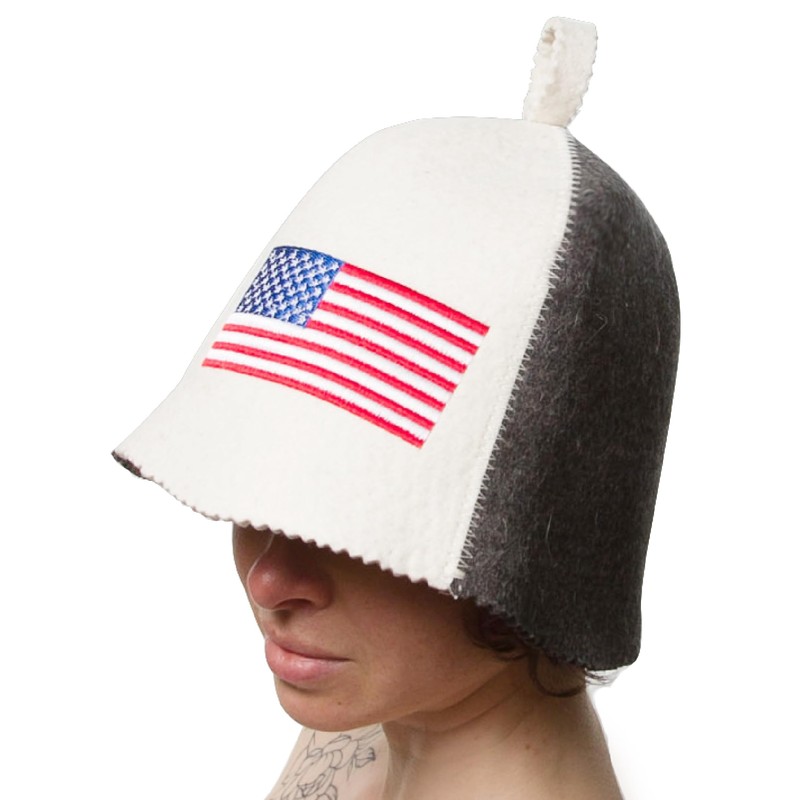 PetriStor Sauna Hat Flag USA - Sauna Hat for Men