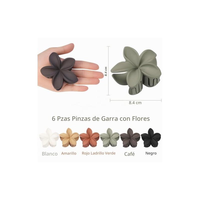 Sisiaipu Pinzas para El Cabello con Forma de Flor, 6