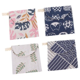 Beavorty 4pcs Tampon Bag Period Bag Sanitary Pad Bag Sanitary Napkin Storage Bag Sanitary Napkin Holder Sanitary Pouch Sanitary Pad Pouch Sanitary Napkin Bag Cotton Linen Pads Girl Box