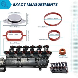 Alrens Intake Bridge Twist Flaps Seal Set 6 x 32 mm for E38 E39 E46 E53 E60 E61 E63 E64 E65 E66 E67 E70X6 E71 E72 E81 E82 E83X5 E87X5 E88 E90 E91 E92 E93X3 11612246949