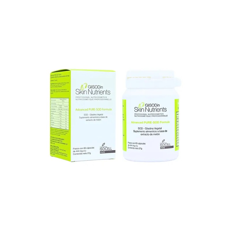Glisodin Skin Nutrients Advanced Pure-SOD Suplemento Hipoalergénico 60 Cápsulas Hidratación