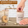 UKQRRTC 3 Pack Metal Coffee Sugar Tea Canister Set, Large