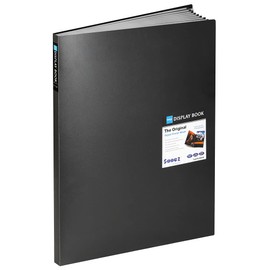 Sooez Heavy Duty Binder with Plastic Sleeves 18"x24", Portfolio Folder with 30 Clear Sheet Protectors, Display 60 Pages, Presentation Book for Artwork, Sheet Music, Document