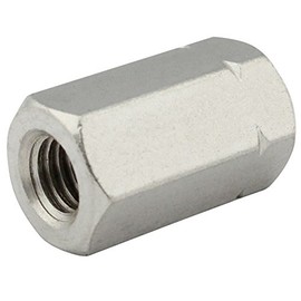 Hexagonal sleeves (spacer sleeves) – M8 x 30 – (5 pieces) – Threaded sleeves in hexagonal design (length: 30 mm) – Long nuts – Stainless steel A2 (V2A) – SC9179 SC-Normteile