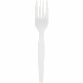 Genuine Joe Genuine Joe Heavyweight White Plastic Forks (Pack of 100)
