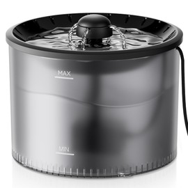 Cat Water Fountain, 3L Indoor Pet Water Dispenser, Silent Pump, Removable for Cleaning, Two Outflow Modes, with Filter Cartridge, Small Dog&Cat Fountains for Drinking (Filter Cotton, Water Fountain)