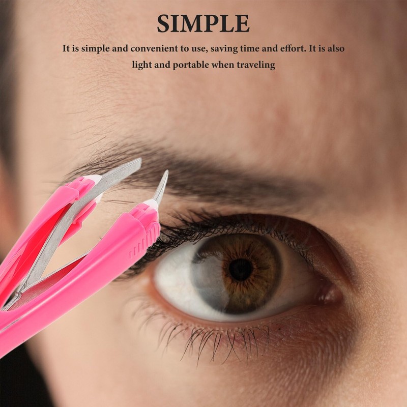 NOLITOY Brow Clip Tweezer Automatic Eyebrow Clamp Trimming Tool and