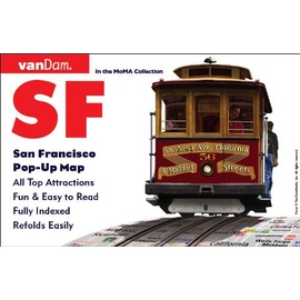 San Francisco Pop-Up Map by VanDam â Laminated pop-up map of San Francisco, CA and the Bay AREA with all attractions, museums, sights, hotels, ferries, & BART, MUNI TRANSIT map