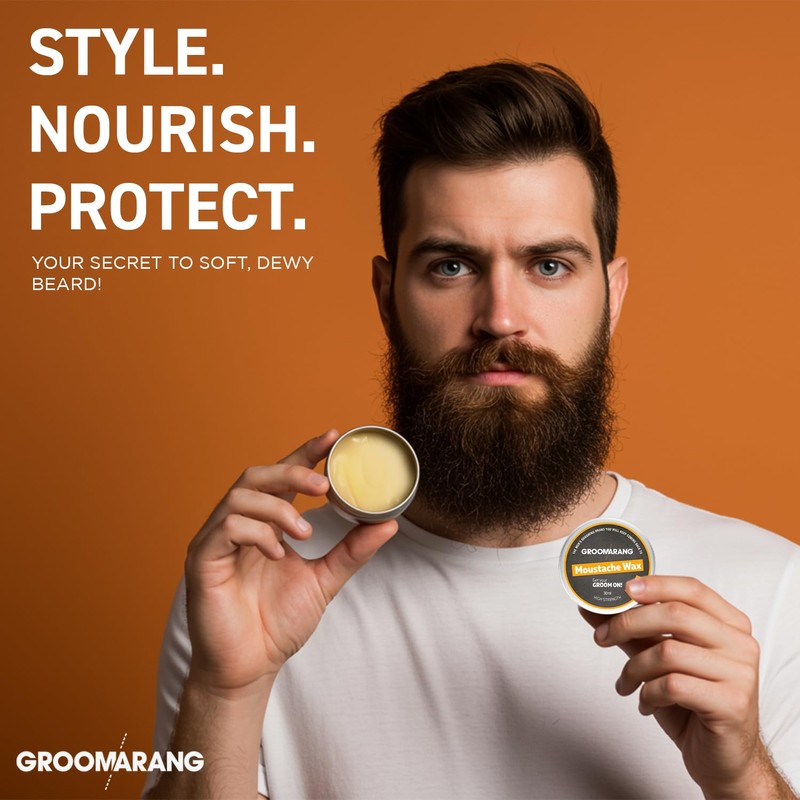 Groomarang Premium Softening Beard Balm For Beards, Moustache, & Goatee