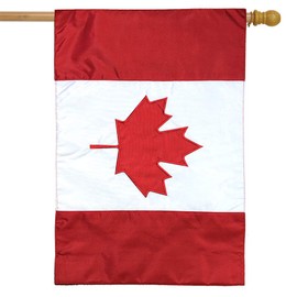 Briarwood Lane Canada Applique & Embroidered House Flag Nationality 28" x 40"