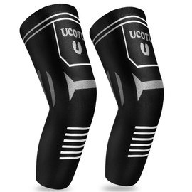 UCOTU Knee Compression Sleeve-Comfortable Flexible Breathable Lightweight Non Slip Knee Sleeve for Arthritis Pain, Running,Riding and Working Out. (Black, Large)