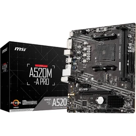 MSI Motherboard A520M-A PRO [Ryzen 5000 Series (AM4) Compatible] Micro ATX [AMD A520] MB5136