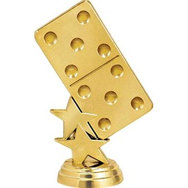 Customized Purple Inferno Dominoes Trophy, 11" Dominoes Trophy Award, Personalize Now