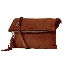 Zarolo M20590 Women's Shoulder Bag, Small Cross Body Real Leather Clutch Handbag, Italian, Handmade - Beige - s