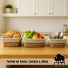 BigDean Set of 3 bread baskets, bread baskets, modern braided