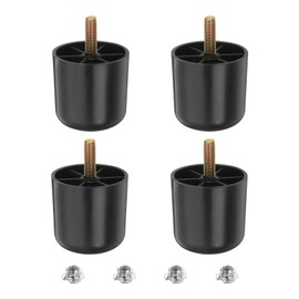 sourcing map 2 inch Plastic Furniture Legs, Set of 4 Round Tapered Table Sofa Cabinet Bed Legs, Replacement Furniture Couch Feet with M8 Hanger Bolts