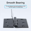 EUZUXU Pack of 12 Folding Hinges 44 mm x 32