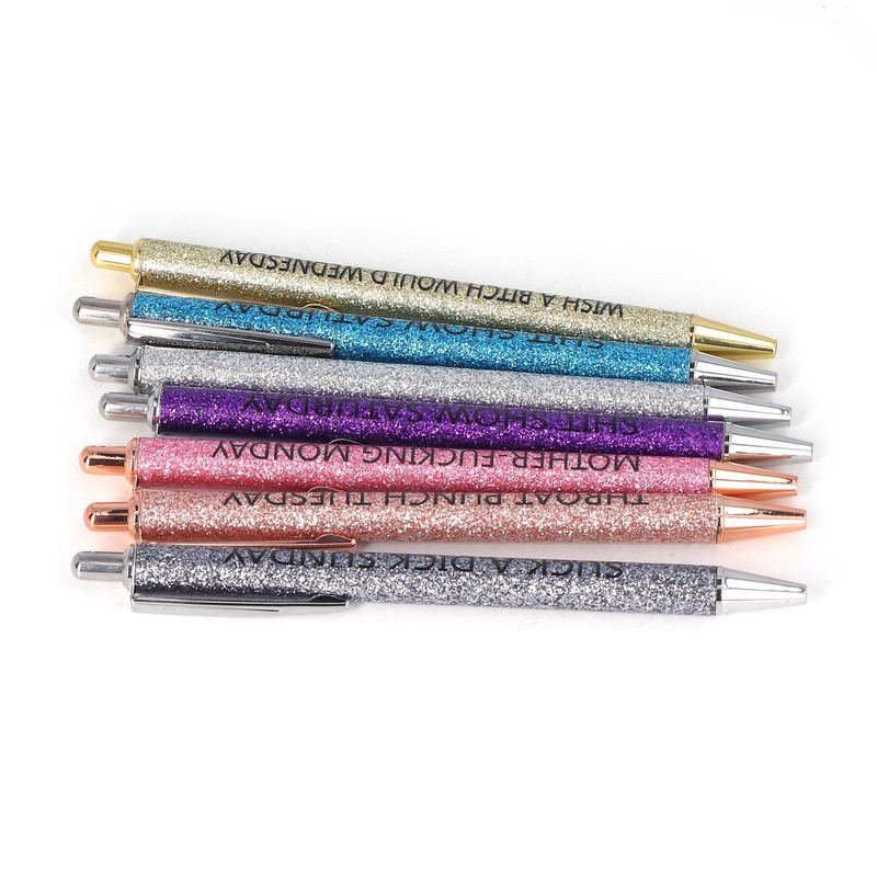 7Pcs Anti Slip Ballpoint Pens Quick Drying Plastic Ballpoint Pens