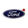 Mini Ford Blue Oval Novelty Logo Chrome Plated Plastic Emblem.