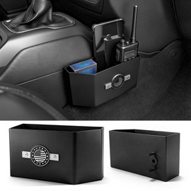 OFFROAD GAMERS Metal Gear Shift Console Side Storage Tray Compatible with 2018-2025 Wrangler JL JLU 4xe & Gladiator JT, Interior Hanging Side Organizer Box for Phones & Keys, Upgraded Heavy Duty, 2PCS