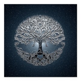 CafePress Tree of Life Nova Square Car Magnet 3 X 3 Square Car Magnet, Magnetic Bumper Display