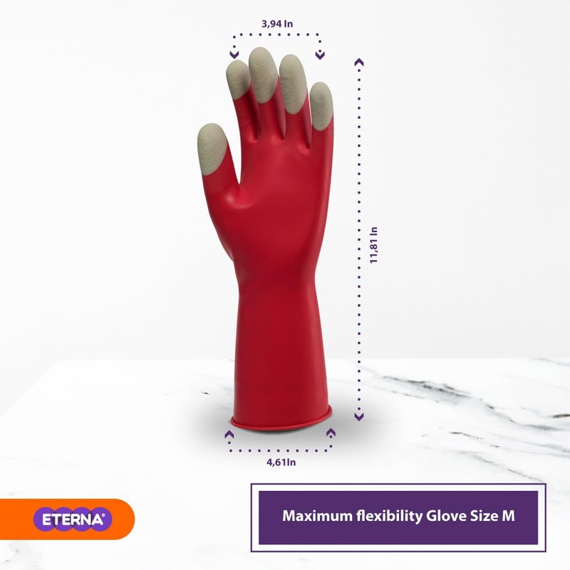 ETERNA Maximum Flexibility Gloves, Size M, Gloves for Kitchen, Laundry