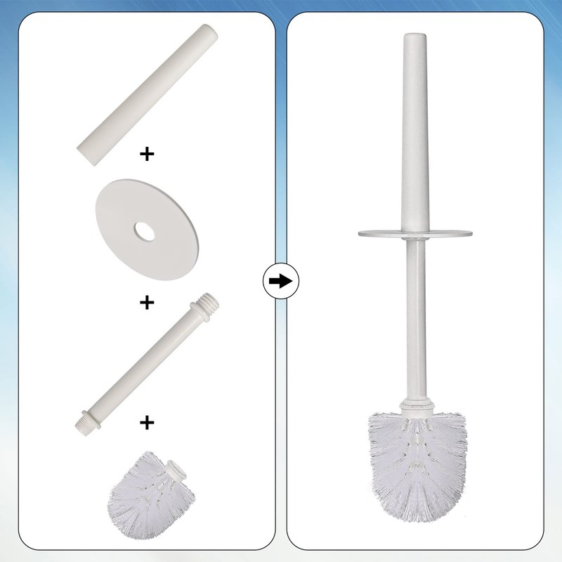 Topsky 2-Pack Closed Toilet Brush Compact Toilet Brush and Holder