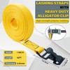 MELOTOUGH 4Pk 1" x 12ft Lashing Strap with Alligator Thumb