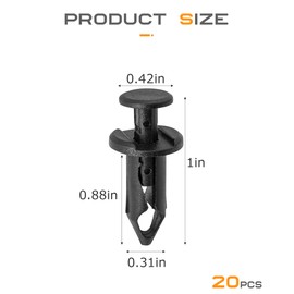 SCUARI 20PCS Car Clips,Car Accessories Fender Clips,Body Fastener Rivets,Nylon Bumper Fasteners Push Clips,Automotive Clip,Fender Liner Clip,Body Fastener Rivets Push Pin Replacement,Replace #7661855