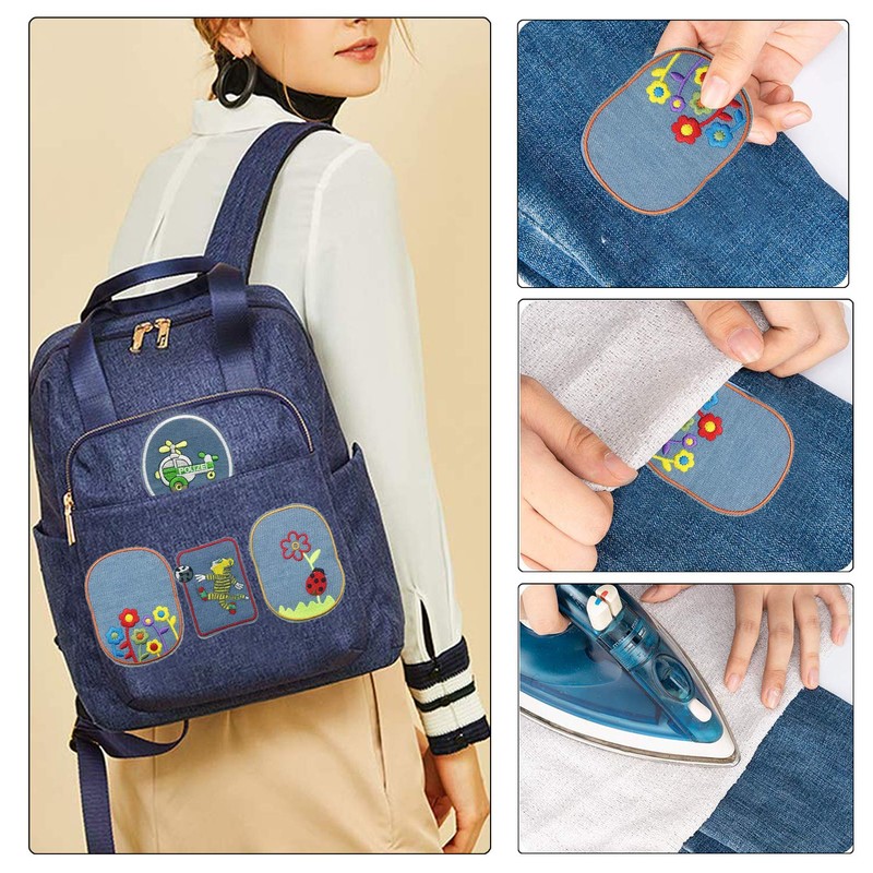 Woohome 13 PCS Iron On Denim Patches Animal Sewing Knee
