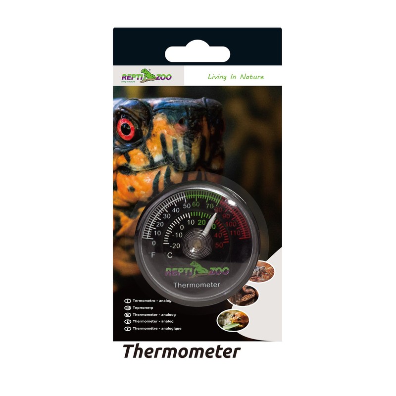 REPTI ZOO Reptile Terrarium Thermometer,Dial Gauges Pet Rearing Box Thermometer