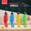 4pk 75cm Long Bungee Cords with Hooks | Strong Bungy