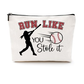 Baseball Gifts Baseball Makeup Bag Baseball Stuff Funny Cosmetic Bag Baseball Coach Gifts Zipper Pouch Baseball Accessories for Girls Women Baseball Player Team Coworker Graduation Birthday Gifts