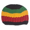 Hand Crocheted Beanie, Rasta Black