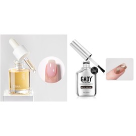 GAOY GAOY Matte Gel Top Coat for Gel Nail Polish and Cuticle Oil, 20ml Cuticle Care Strengthener Oil
