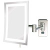 Jerdon JRT710NLD Wall Mount Rectangular Direct Wire Makeup Mirror, Nickel