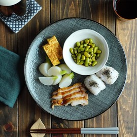 Tableware East 81-004 Japanese Tableware, Plate, 10.0 inches (25.5 cm), Black Mosquito Net