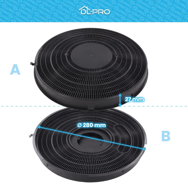 DL-pro Filter cooker hood, activated carbon filter, suitable for Whirlpool