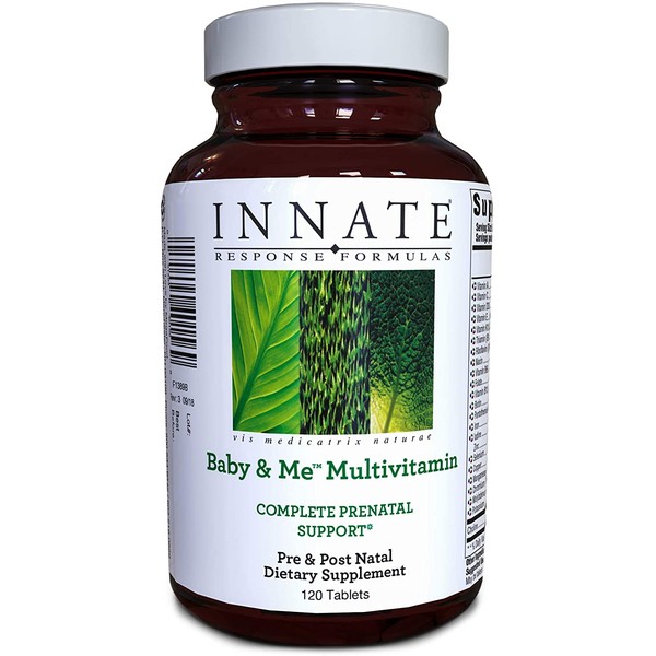INNATE Response Formulas, Baby & Me Multivitamin, Prenatal and Postnatal Vitamin, Vegetarian, Non-GMO, 120 tablets (60 servings)