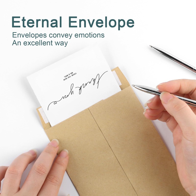 25 Packs 110 x 220 mm Self Seal Pocket Envelopes,