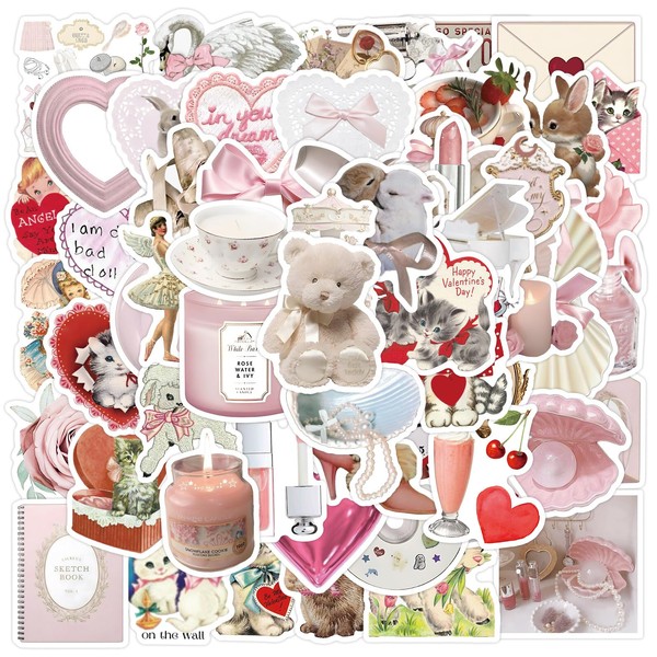 60Pcs Coquette Stickers Laptop Car Scrapbook Phone Skateboard Suitcase Luggage