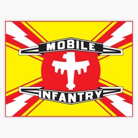 Mobile Infantry Flag Window Bumper Sticker Decal 5"