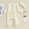 SAYOO Newborn Baby Girls Boys Footed One-Piece Romper Waffle Knit