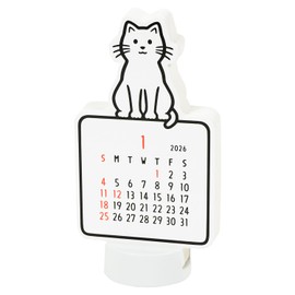 Greeting Life 2026 Calendar Noritake Die Cut Cat Tabletop C-1723-NT