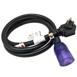 Parkworld NEMA 5-20 Extension Cord Right Angle Plug 5-20P to 5-20R (T Blade Female Also for 5-15R Adapter) 125V, 20A, 2500W (6FT)